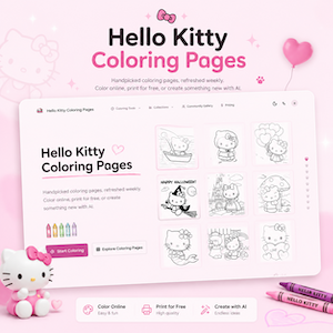 Hello Kitty Coloring Pages