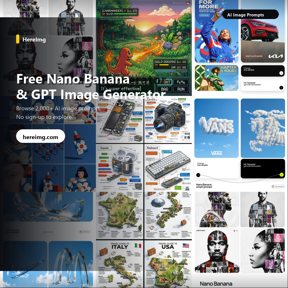 Free Nano Banana & GPT Image Generator — Browse AI Prompts