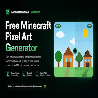 Free Minecraft Pixel Art Generator