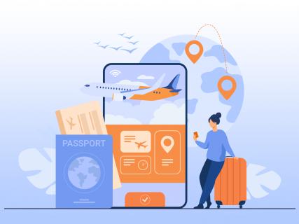A Definitive Guide to Travel App Development logo