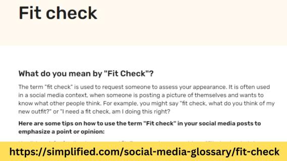 What Does Fit-Check Mean in the Context of Social Media? | Simplified Guide - Startup logo and branding