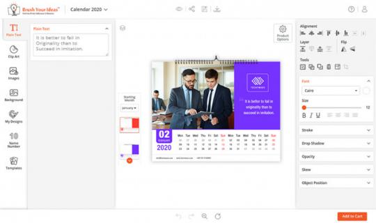 Photo Calendar Making Software - Startup logo and branding
