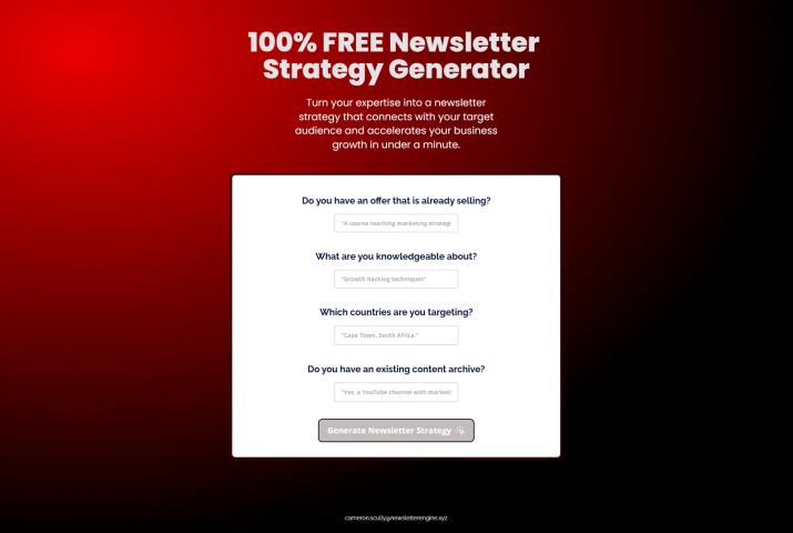 Free Newsletter Strategy Generator logo