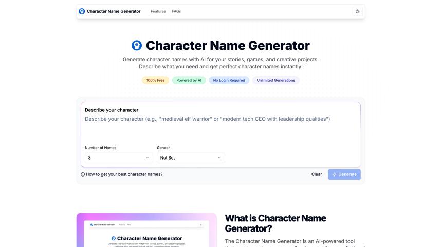 Character Name Generator logo