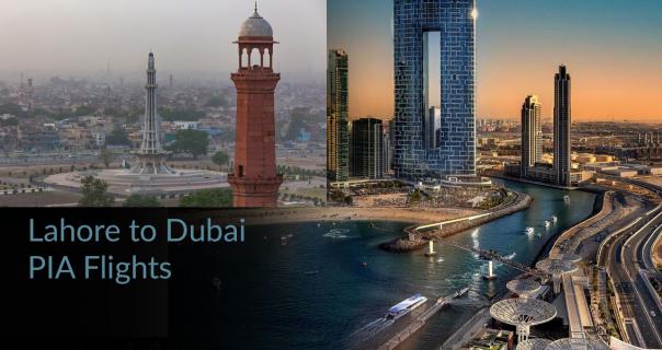 Lahore to Dubai PIA Flights - Startup logo and branding